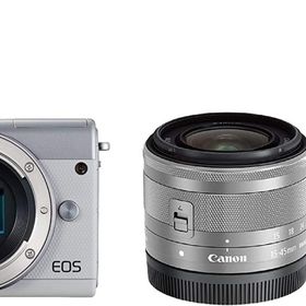 キヤノン CANON EOS M100 ダブルズームキット ホワイト 中古 Wi-Fi搭載 新品SDカード付き 届いてすぐに使える スマホに送れる 動画撮影