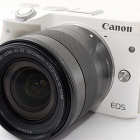 キヤノン ミラーレス CANON EOS M3 EF-M18-55 IS STM レンズキット ホワイト 中古 新品SDカード付き Wi-Fi搭載 スマホに送れる 届いてす
