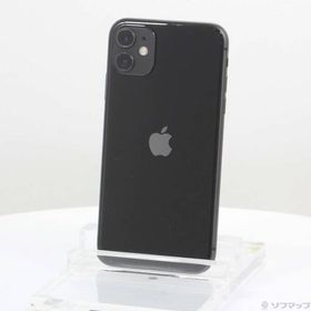 〔中古〕Apple(アップル) iPhone11 128GB ブラック MWM02J／A SIMフリー〔251-ud〕