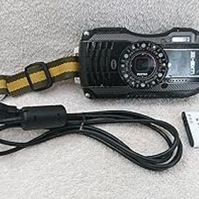 【中古】PENTAX 防水デジタルカメラ PENTAX WG-3 ブラック 1cmマクロ マクロスタンド付属 LEDライト PENTAX WG-3BK 12685