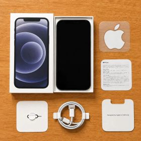 iPhone12 128GBブラック SIMフリー 箱付 画面割れ 未使用付属品