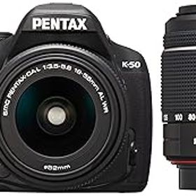 【中古】【39shop】RICOH★デジタル一眼レフ PENTAX K-50 DAL18-55mmWR・DAL50-200mmWRダブルズームキット ブラック K-50 WZOOM KIT BLACK 10907（非常に良い）