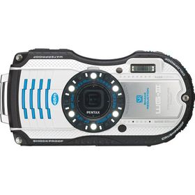 PENTAX 防水デジタルカメラ PENTAX WG-3 ホワイトブルー 1cmマクロ マクロスタンド付属 LEDライト PENTAX WG