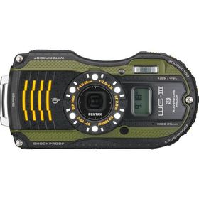 PENTAX 防水デジタルカメラ PENTAX WG-3GPS グリーン 1cmマクロ マクロスタンド付属 電子コンパス サブLCD Qi規