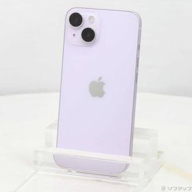 〔中古〕Apple(アップル) iPhone14 128GB パープル MPUY3J／A SIMフリー〔258-ud〕