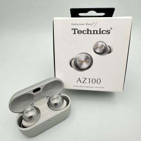 【中古】Technics EAH-AZ100 テクニクス シルバー ワイヤレスイヤホン ステレオインサイドホン