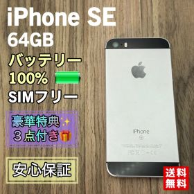 iPhoneSE スペースグレイ 64GB SIMフリー 【大容量バッテリー】