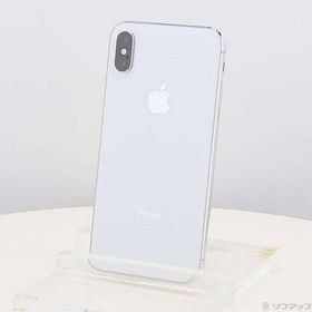 〔中古〕Apple(アップル) iPhoneX 64GB シルバー MQAY2J／A SIMフリー〔349-ud〕