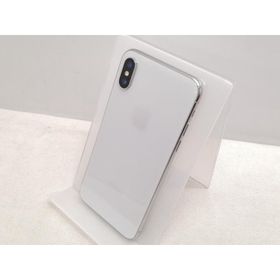 【中古】Apple au 【SIMロック解除済み】 iPhone X 64GB シルバー MQAY2J/A【仙台駅東口】保証期間１ヶ月【ランクC】