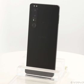 (中古)SONY Xperia 1 III 256GB フロストブラック SOG03 auロック解除SIMフリー(349-ud)
