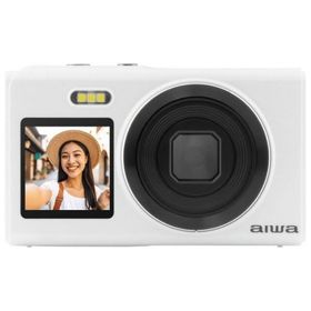アイワ コンパクトデジタルカメラ aiwa cam DCB-2 ホワイト(1600万画素CMOSセンサー/電子手ブレ補正/AF/4倍デジタルズーム/自撮り撮影/軽量) JA5-DCM0003(WH)