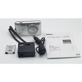 【中古 動作確認済】 Nikon デジタルカメラ COOLPIX S3700 シルバー 光学8倍ズーム 2005万画素 S3700SL