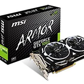 【中古-非常に良い】 MSI ARMOR 2X デュアルファン GeForce GTX 1060 グラフィックスカード 6GB版 GeForce GTX 1060 ARMOR 6G OCV1