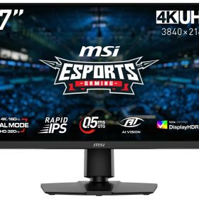 MSI｜エムエスアイ ゲーミング液晶ディスプレイ(27型/RAPID IPS/4K UHD 3840×2160/160Hz/0.5ms)(ブラック) MAGシリーズ MAG-272URDF-E16