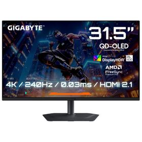 GIGABYTE｜ギガバイト ゲーミング液晶ディスプレイ(31.5型/ QD-OLED/ 4K UHD 3840×2160/ 240Hz/ 0.03ms)(ブラック) MO32U2 返品種別A