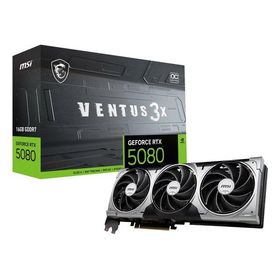 MSI エムエスアイ グラフィックボード NVIDIA GeForce RTX 5080/トルクスファン 5.0/ブラック GeForce RTX 5080 16G VENTUS 3X OC(2644193)
