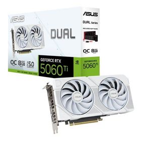 ASUS エイスース Dual GeForce RTX 5060 Ti 8GB GDDR7 White OC Edition DUAL-RTX5060TI-O8G-WHITE(2668024)