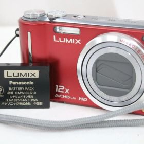 【返品保証】 パナソニック Panasonic LUMIX DMC-TZ7 12x レッド バッテリー付き コンパクトデジタルカメラ e17318