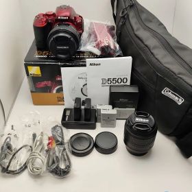 Nikon D5500 レッド デジタル一眼レフ 付属品多数 箱あり