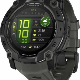 ガーミン Instinct 3 AMOLED 50mm Black / Charcoal【Suica対応】スマートウォッチ 010-03020-30 [0100302030]【返品種別A】