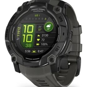 ＼抽選で最大10万ポイント／GARMIN ガーミン 腕時計 スマートウォッチ Instinct 3 AMOLED 50mm Black / Charcoal 010-03020-30