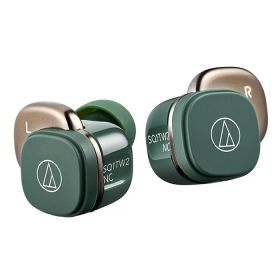 【新品】オーディオテクニカ 完全ワイヤレスイヤホン ATH-SQ1TW2NC-GR フォレストグリーン ノイズキャンセリング Bluetooth 左右独立 マルチポイント ワイヤレス充電 ハンズフリー通話 小さなボディ 小型 軽量 おしゃれ