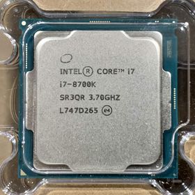 Intel Core I7-8700K I7 8700K 3.7 GHz 6コア 12スレッド CPUプロセッサー 12M 95W LGA 1151