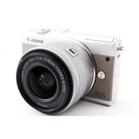 Canon EOS M100 レンズキット グレー 美品 ストラップ付 動作確認済み 1ヶ月保証付 小型軽量 ミラーレス