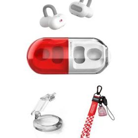 水月雨 Moondrop Pill セット オープンイヤー型ワイヤレスイヤホン イヤーカフ イヤホン オープンイヤー ワイヤレス Bluetooth 6.0 開放型 耳挟み式 【IPX4防水 / 最大28時間再生 / AIノイズキャンセ…