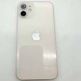 T114 Apple iPhone12mini 本体 ホワイト カメラレンズ割れ
