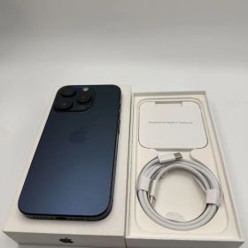 中古 iPhone 15 Pro SIMフリー Blue Titanium 256GB MTUG3J/A バッテリー 84%