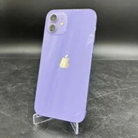 中古 【SIMロック解除済み】【au】Apple iPhone12 6.1インチ 128GB (パープル) MJNJ3J/A 155809 状態： B:良品