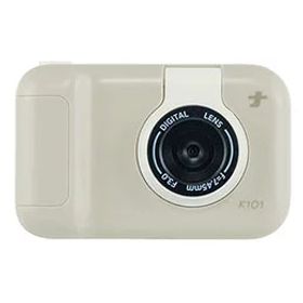 ☆ナカバヤシ コドモナカメラ くすみカラーとコロンとしたフォルムが可愛いキッズカメラ ベージュ CAM-K101BE