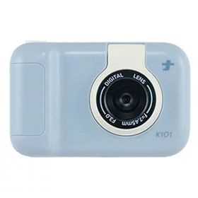 ☆ナカバヤシ コドモナカメラ くすみカラーとコロンとしたフォルムが可愛いキッズカメラ ブルー CAM-K101BL