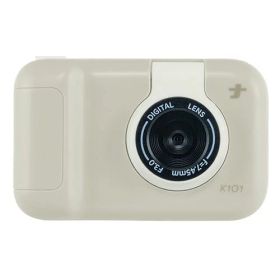 ナカバヤシ コドモナカメラ くすみカラーとコロンとしたフォルムが可愛いキッズカメラ ベージュ CAM-K101BE 知育 幼児 | 時計学習 アナログ時計 時間感覚 生活時間 学校ごっこ スケジュール管理 朝の支度 夜の準備 生活リズム 曜日カード 天気カード 季節の理解