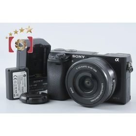 【中古】SONY ソニー α6000 ILCE-6000 ブラック パワーズームレンズキット シャッター回数僅少 海外版