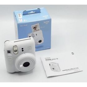 【中古 動作確認済】 富士フイルム(FUJIFILM) チェキ インスタントカメラ instax mini 12 クレイホワイト