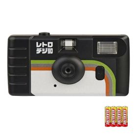 ケンコー(Kenko) トイカメラ レトロデジ90 クラシック KC-RD90CL 単四電池4本セット 32万画素 写真 動画 撮影 機能 microSD カード スロット 603543