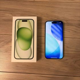 iPhone 15 本体箱付 グリーン 128GB ＋ カメラカバー