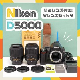 ☘️望遠レンズWレンズ✨ Nikon D5000 一眼レフカメラ 高画質 初心者