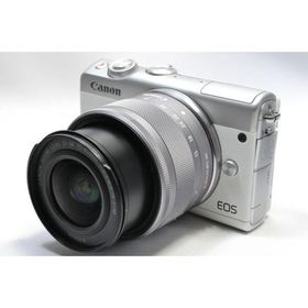 【中古】【1ヶ月保証】 キヤノン Canon ミラーレス一眼 EOS M100 レンズキット ホワイト