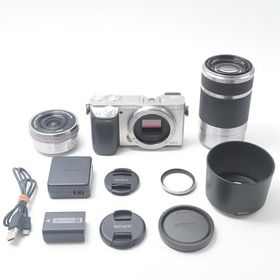 ソニー SONY α6000 ダブルズームレンズキット シルバー ILCE-6000Y S[美品B]