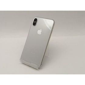 【中古】Apple au 【SIMロック解除済み】 iPhone X 64GB シルバー MQAY2J/A【三宮センター】保証期間１ヶ月【ランクC】