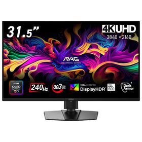 MSI｜エムエスアイ ゲーミング液晶ディスプレイ(31.5型/ QD-OLED/ 4K UHD 3840×2160/ 240Hz/ 0.03ms)(ブラック) MAG-321UP-QD-OLEDX24 返品種別A