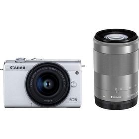 Canon EOS M200 ダブルズームキット ホワイト 良品 動作確認済み 1ヶ月保証付 小型軽量 ミラーレス