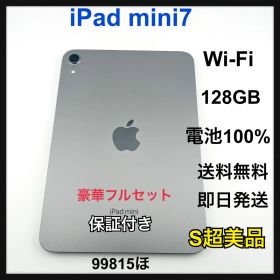 S 100% iPad mini 7 128 GB Wi-Fi グレイ 本体