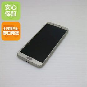 【中古】 美品 SH-01L AQUOS sense2 シャンパンゴールド スマホ 本体 白ロム 中古 土日祝発送OK