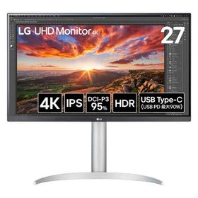 LG 27インチ ワイド液晶ディスプレイ(3840x2160/IPS/アンチグレア/HDMIx2/DP/TypeC) 27UP850K-W（直送品）