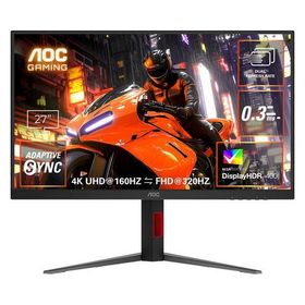 AOC ゲーミング液晶ディスプレイ 27型/3840×2160/160/320Hz U27G4/11 1個（直送品）