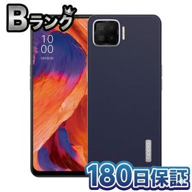 【整備済み品】 OPPO A73 ネービーブルー SIMフリースマホ eSIM対応 レザー風デザイン 180日保証